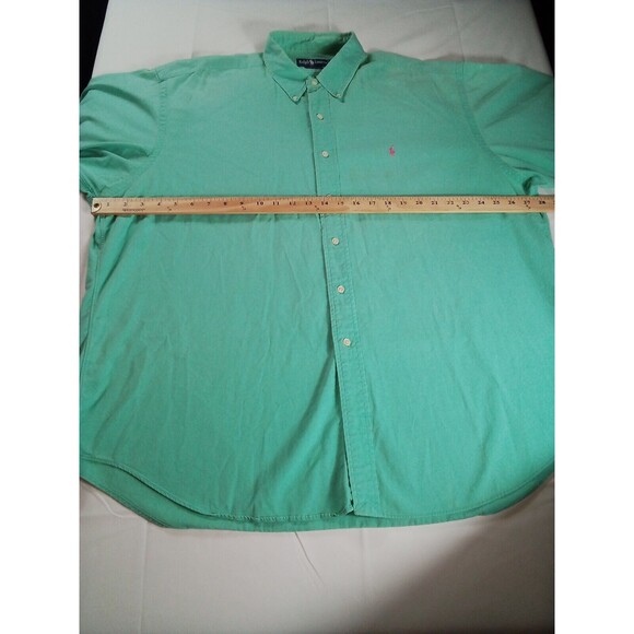 Men's Ralph Lauren Pastel Green Button-up Shirt Size XXL‎ Small Spots - Picture 7 of 12